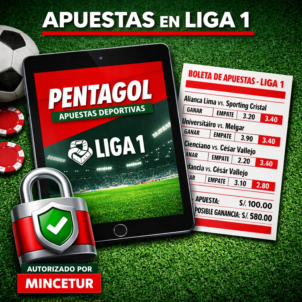 Apuestas deportivas en la Liga 1 con la plataforma segura de Pentagol