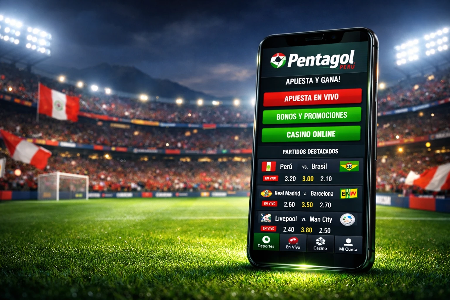 Pentagol Perú - Análisis de la casa de apuestas oficial y plataforma online